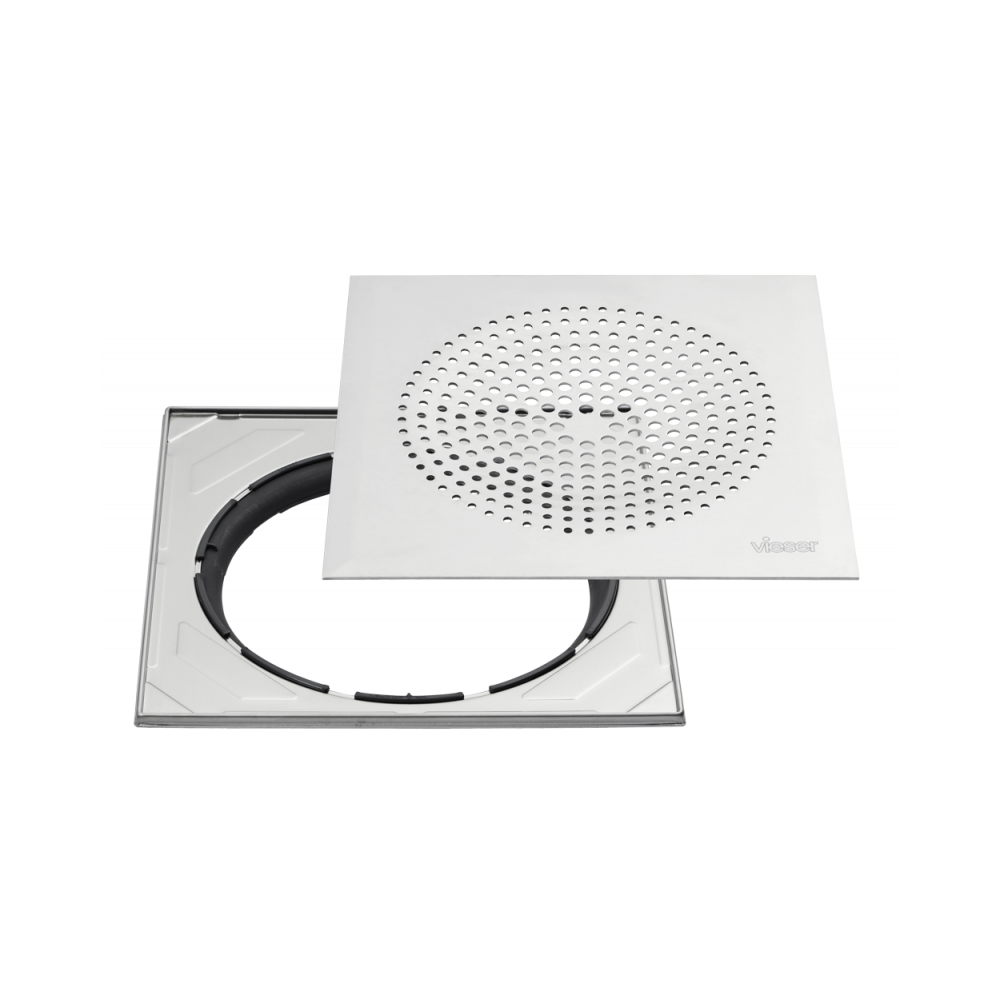 Vieser Modern galler med rostfri justerbar ram 197×197