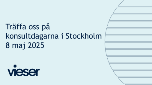 Vieser är med på SBR:s konsultdagarna den 8 maj i Stockholm